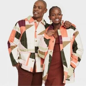 Multicolor Patchwork Women's Shirt Jacket